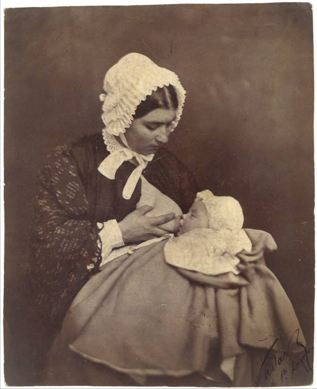 Paul Nadar ved sin ammes bryst af Nadar