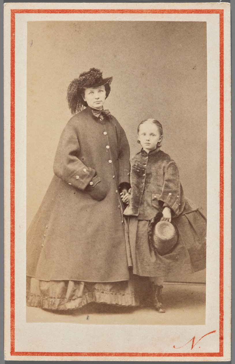 Portræt af Jadwiga Garczyńska, født Pruszak (1834-1917), med sin datter af Nadar