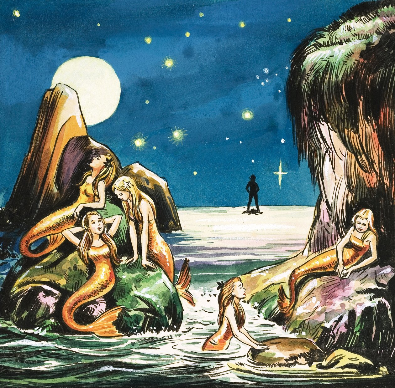 Peter and the Mermaids, illustration fra 