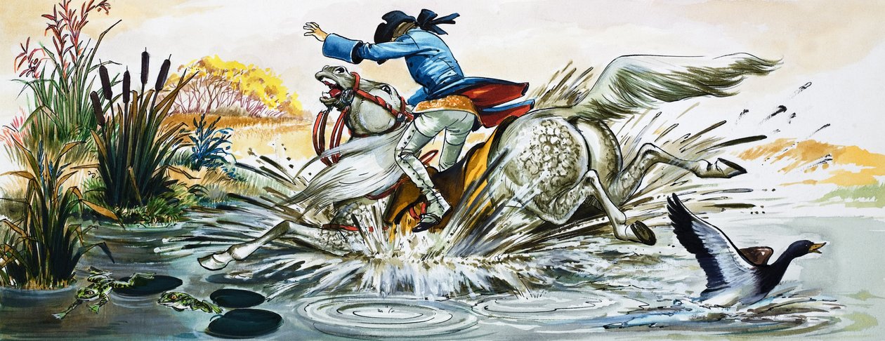 The Wonderful Adventures of Baron Munchausen (gouache på papir) af Nadir Quinto