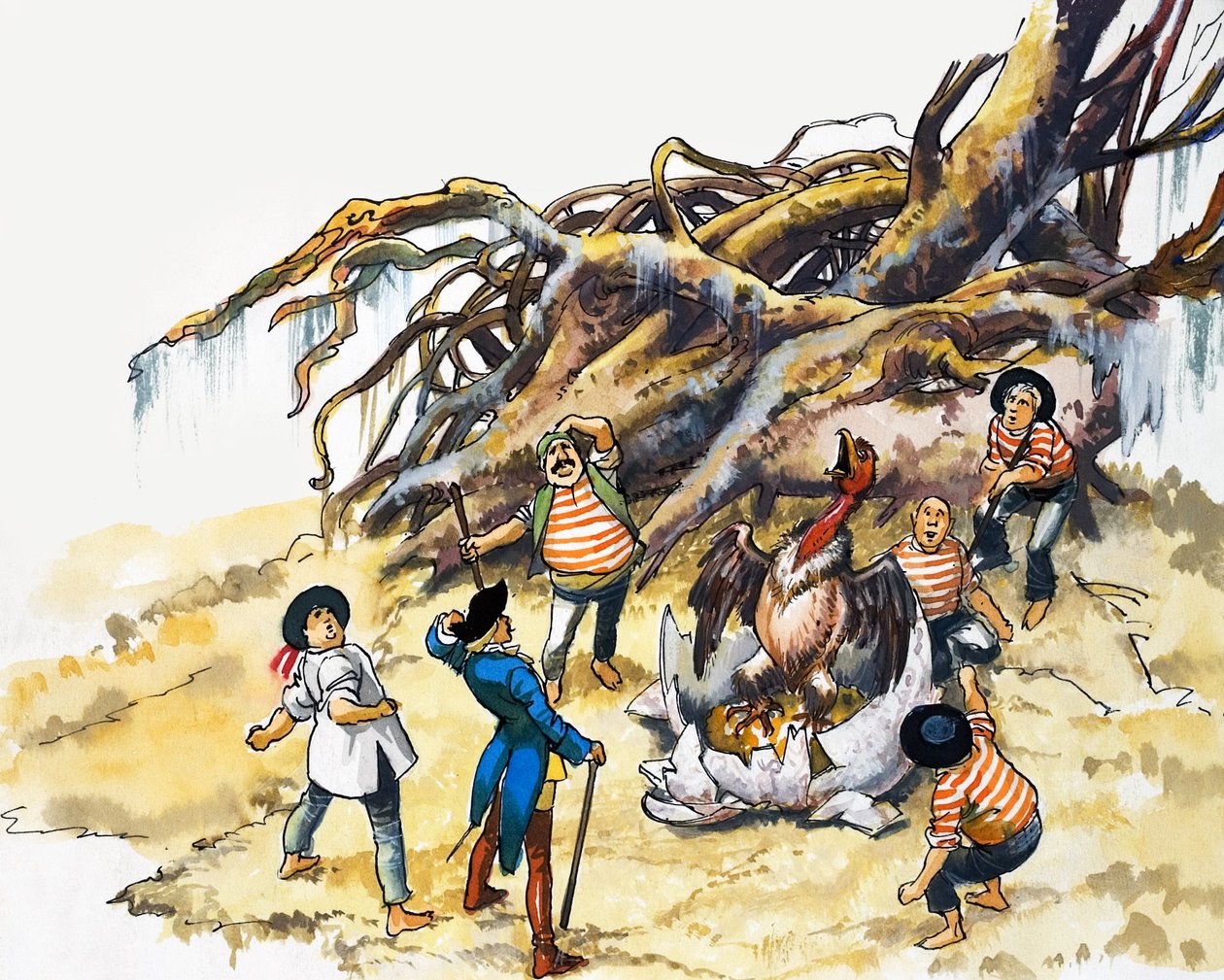 The Wonderful Adventures of Baron Munchausen (gouache på papir) af Nadir Quinto