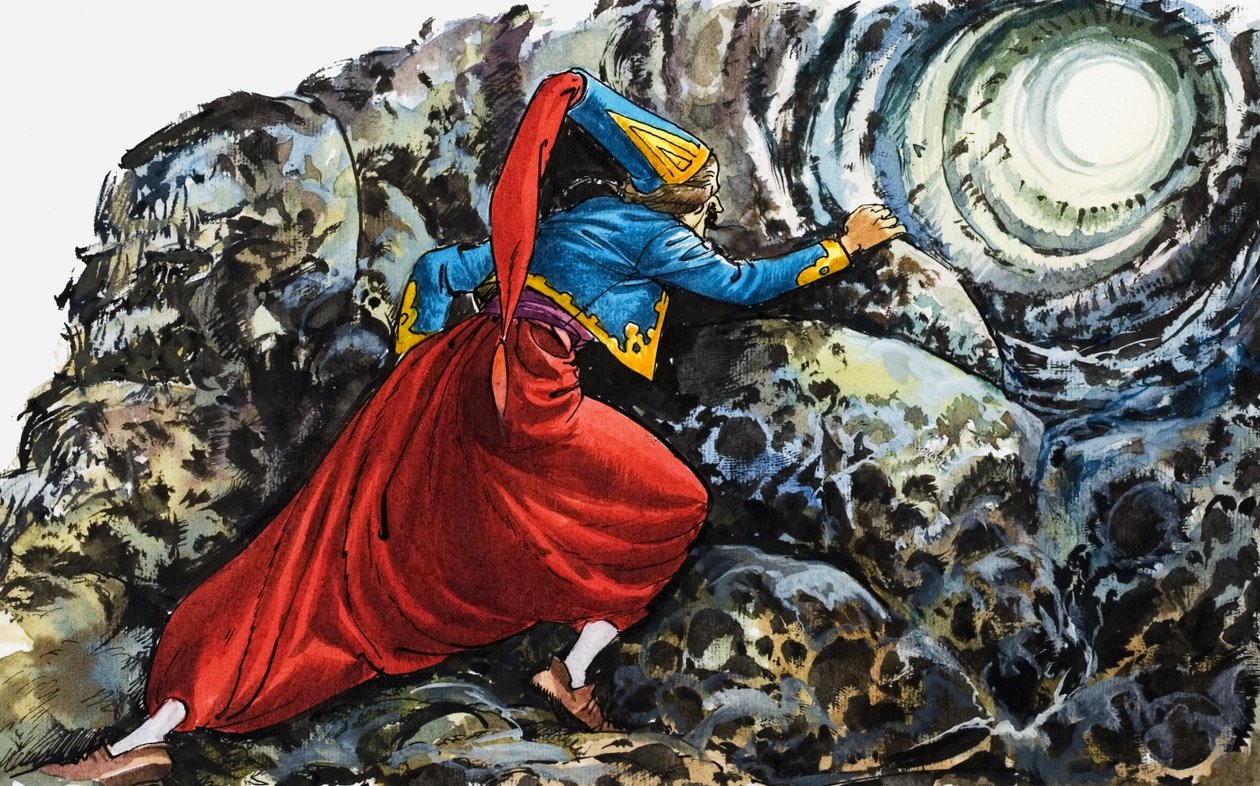 The Wonderful Adventures of Baron Munchausen (gouache på papir) af Nadir Quinto