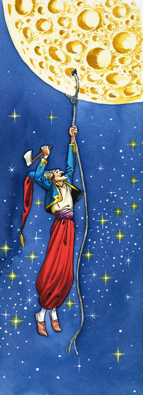 The Wonderful Adventures of Baron Munchausen (gouache på papir) af Nadir Quinto