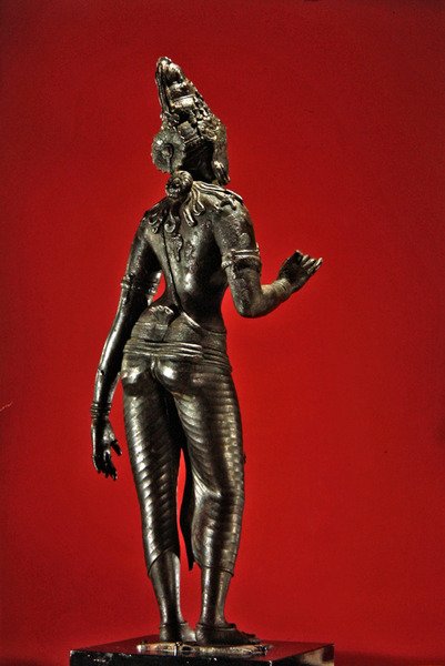 Stående Parvati, Chola Periode (880-1279), første fjerdedel af det 10. århundrede (kobberlegering) af Nadu Tamil