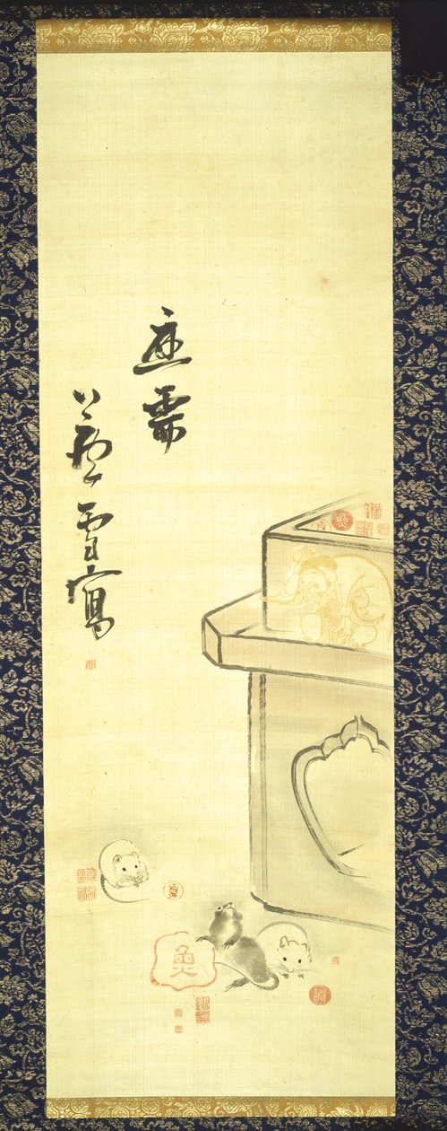 Billede af Daikoku og kunstnerens segl af Nagasawa Rosetsu