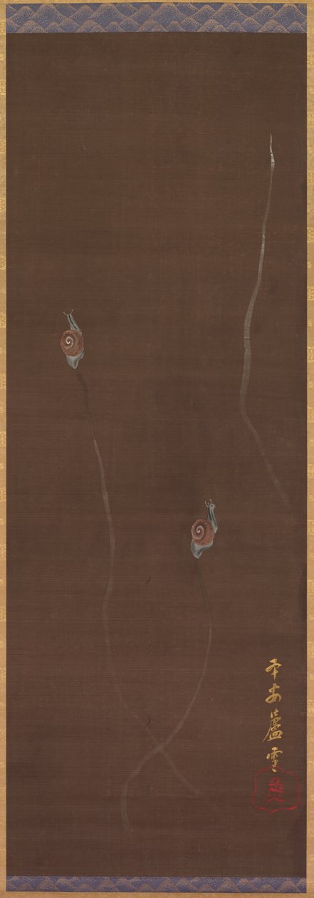 Snegle af Nagasawa Rosetsu