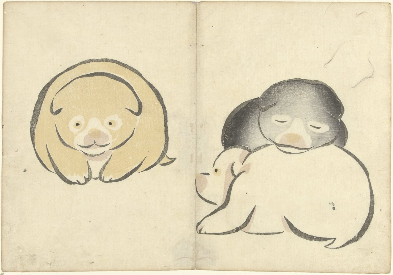 Tre unge hunde Billedalbum af Korin (serietitel) Korin gafu (serietitel) af Nakamura Hochu