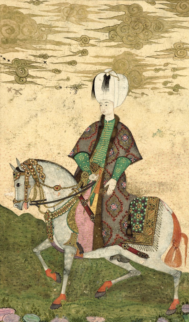 Rytterportræt af Sultan Osman II (1603-22) 1618 af Nakshi