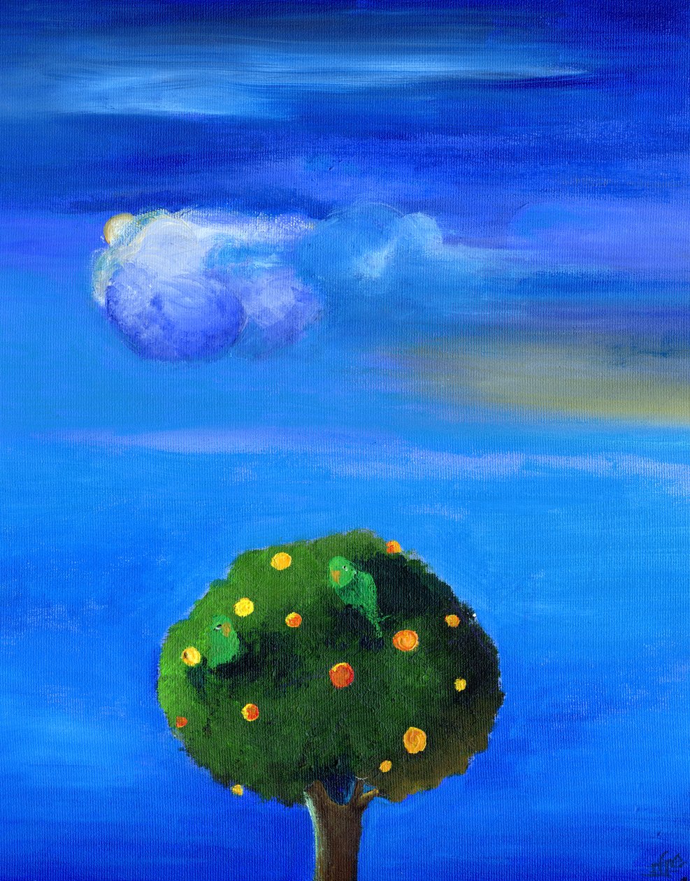 Sølvforing over appelsintræet, 2012, af Nancy Moniz Charalambous