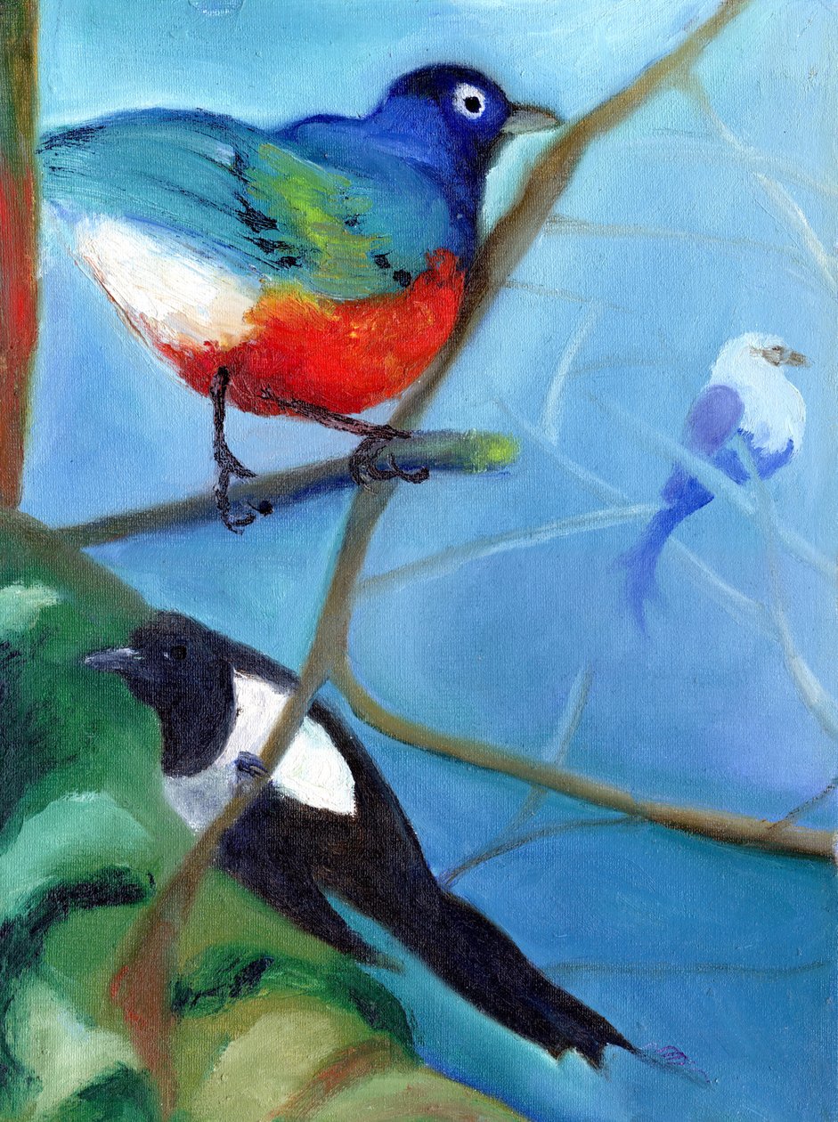 Træ fuld af fugle, 2012, af Nancy Moniz Charalambous