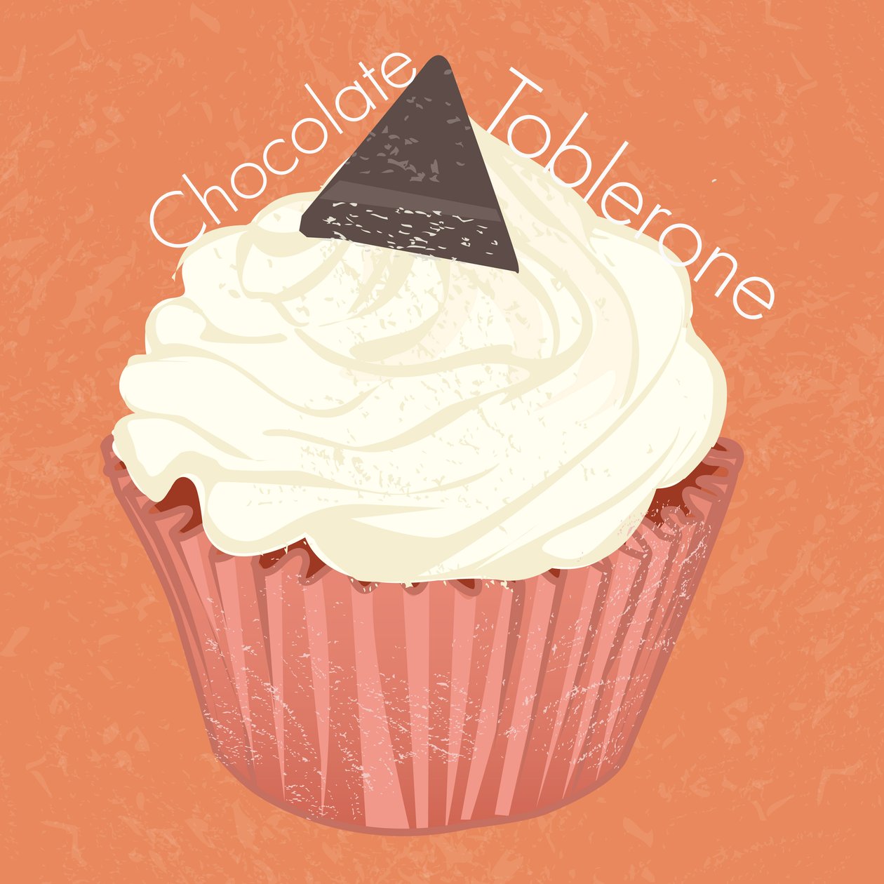 Chokolade Toblerone Cupcake, 2019, digital kunst af Nancy Moniz Charalambous