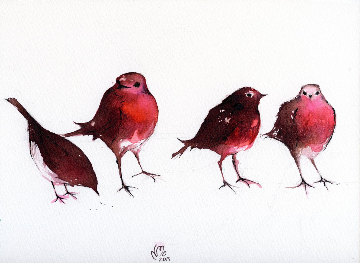 The Ink Spots, 2015, (blæk på papir) af Nancy Moniz Charalambous