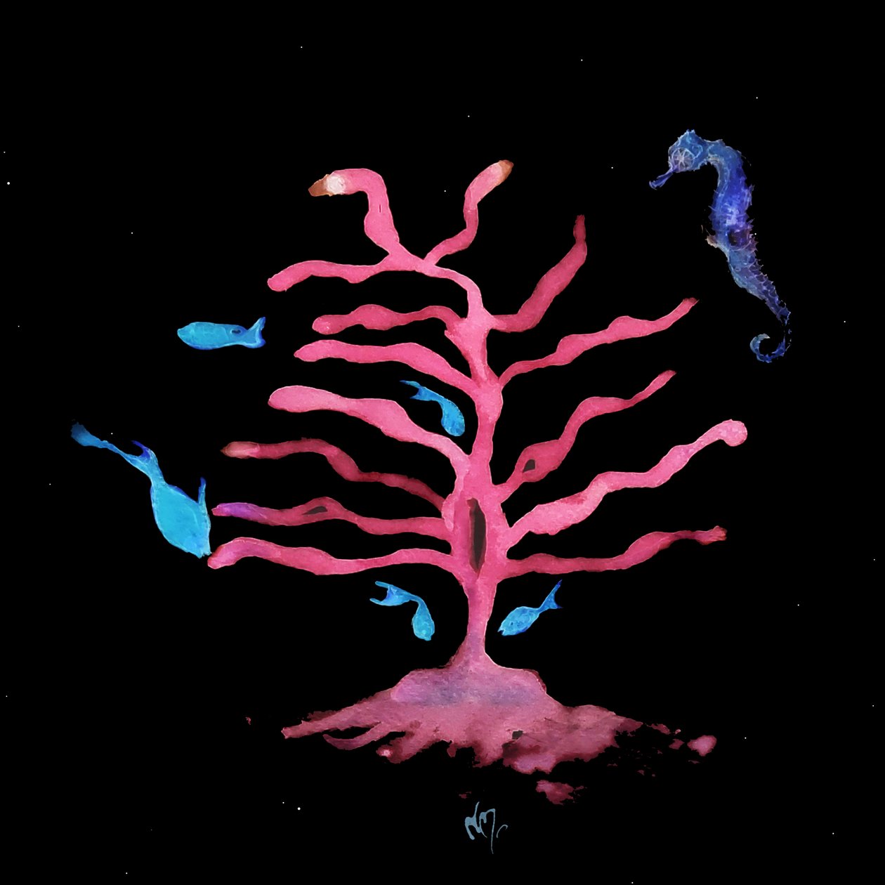 The Seahorse Tree, 2020 (blandet medier) af Nancy Moniz Charalambous