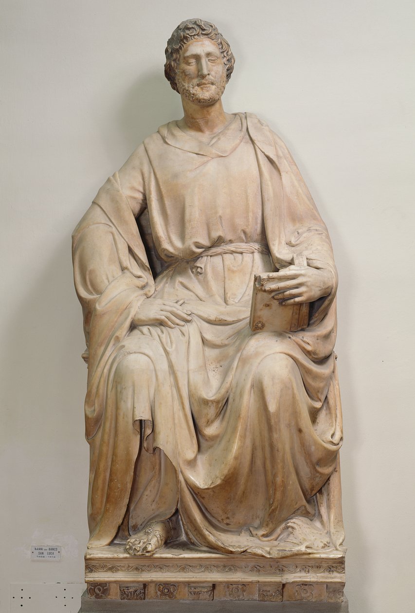 St. Luke, 1415 (marble) af Nanni di Banco