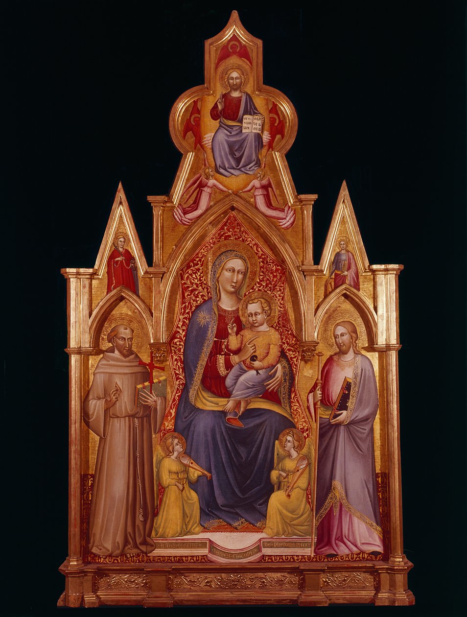 Madonna og barn med helgener af Nanni di Jacopo