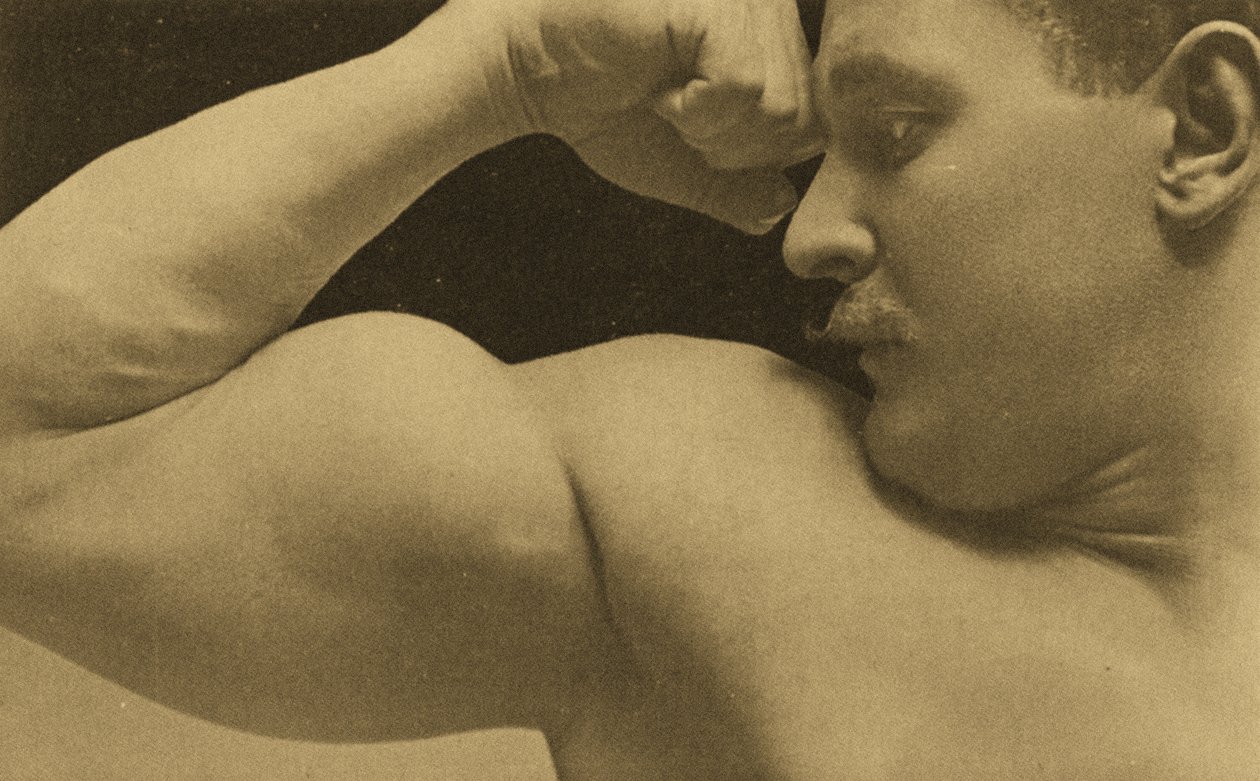 Eugen Sandow, i klassisk oldgræsk-romersk positur, ca. 1894 af Napoleon Sarony