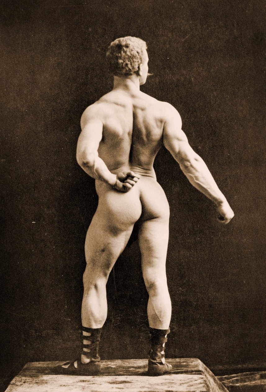 Eugen Sandow, i klassisk oldgræsk-romersk positur, ca. 1893 af Napoleon Sarony