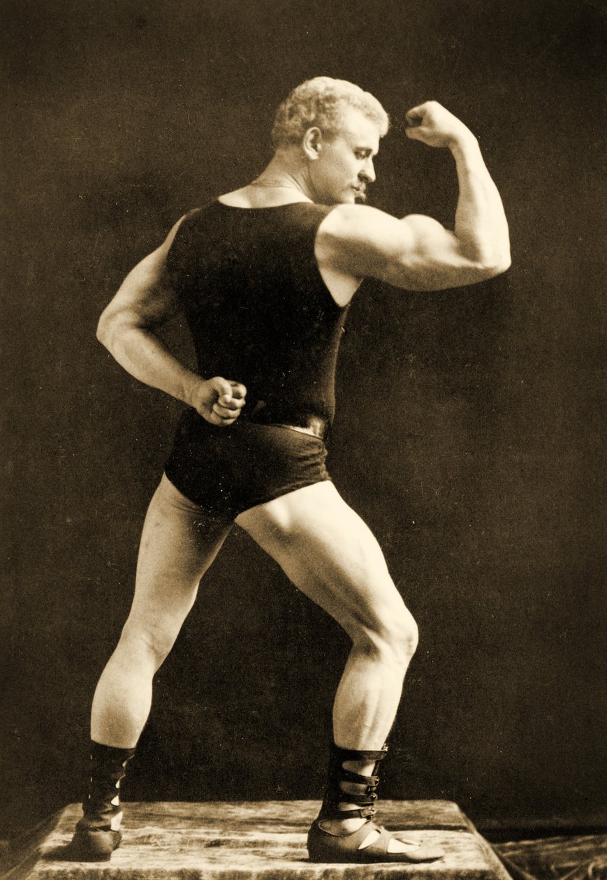 Eugen Sandow, i klassisk oldgræsk-romersk positur, ca. 1893 af Napoleon Sarony