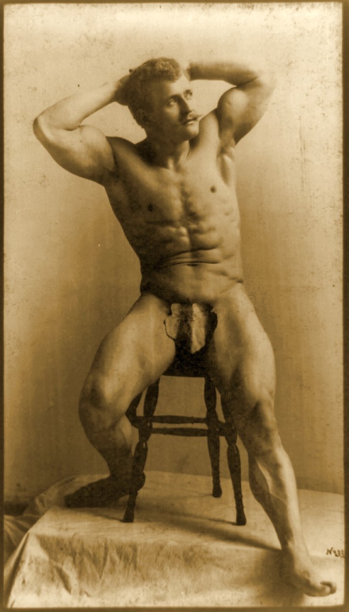 Eugen Sandow, i klassisk oldgræsk-romersk positur, ca. 1893 af Napoleon Sarony