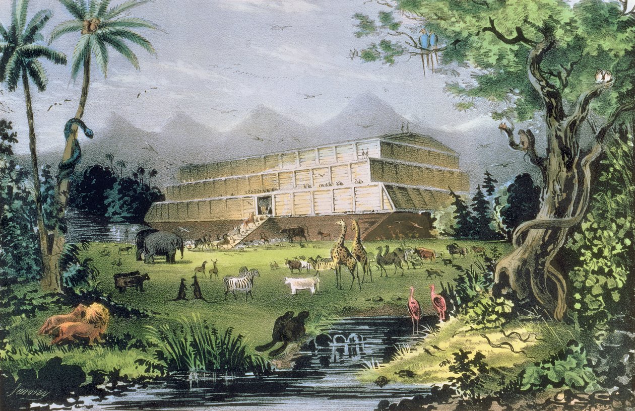Noahs Ark, pub. af Currier og Ives, New York, af Napoleon Sarony