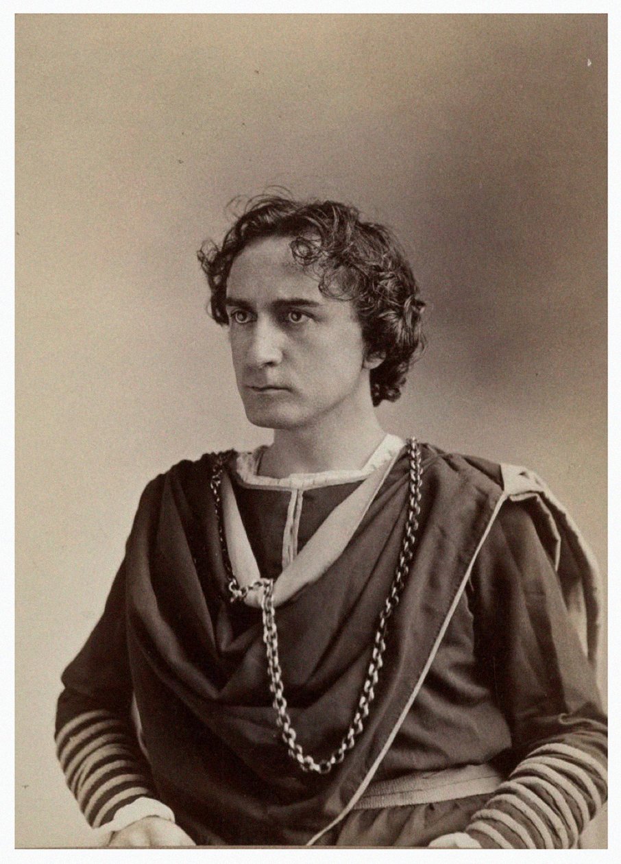 Portræt af Edwin Booth som Hamlet, ca. 1870 af Napoleon Sarony