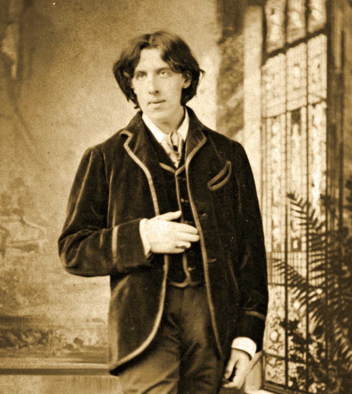 Portræt af Oscar Wilde ca. 1882 af Napoleon Sarony