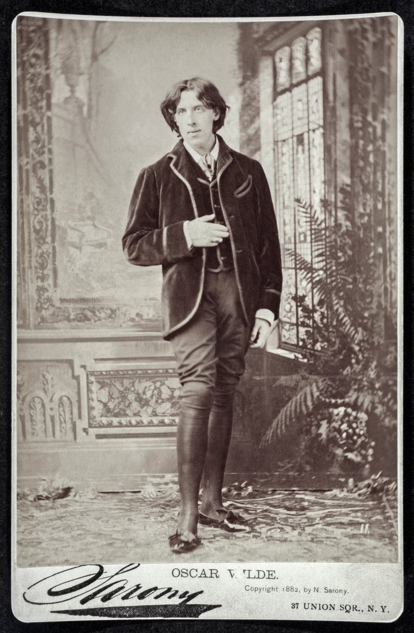 Oscar Wilde i Amerika i 1882 (print) af Napoleon (after) Sarony