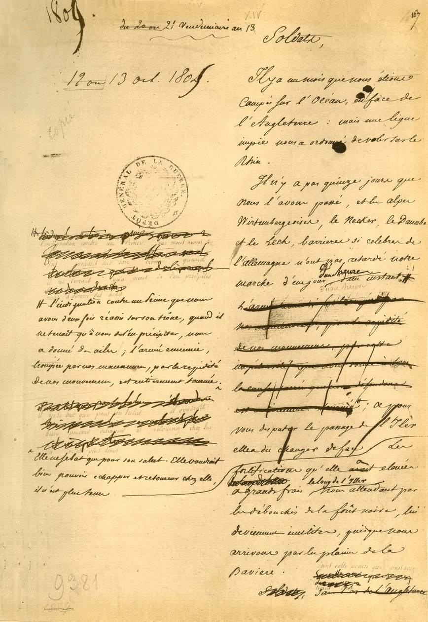 Bekendtgørelse til hæren, 13. oktober 1805, 1921. af Napoleon Bonaparte I