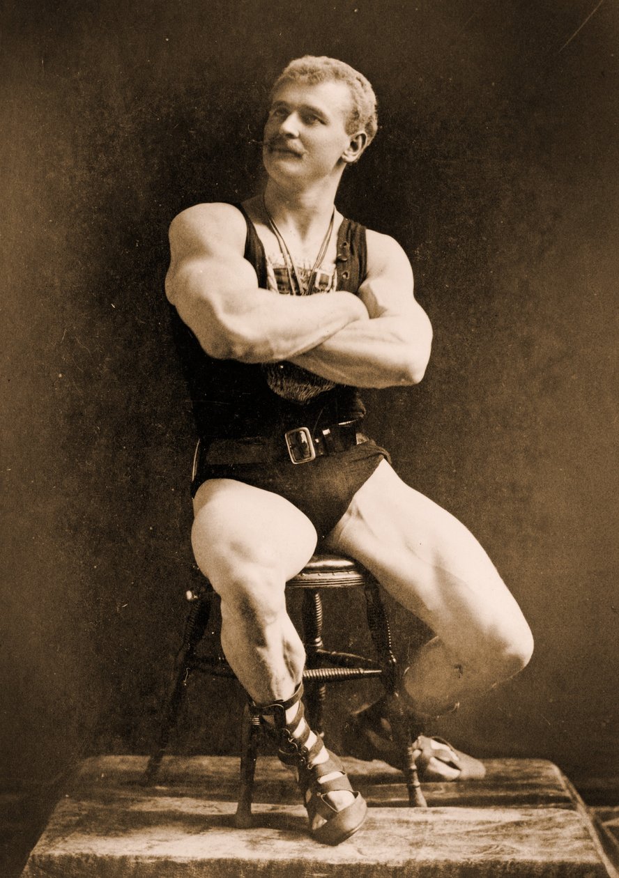 Eugen Sandow, i klassisk oldgræsk-romersk positur, ca. 1893 af Napoleon Sarony