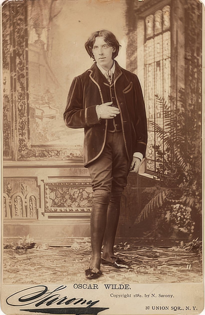 Portræt af Oscar Wilde (1854-1900). 1882 af Napoleon Sarony