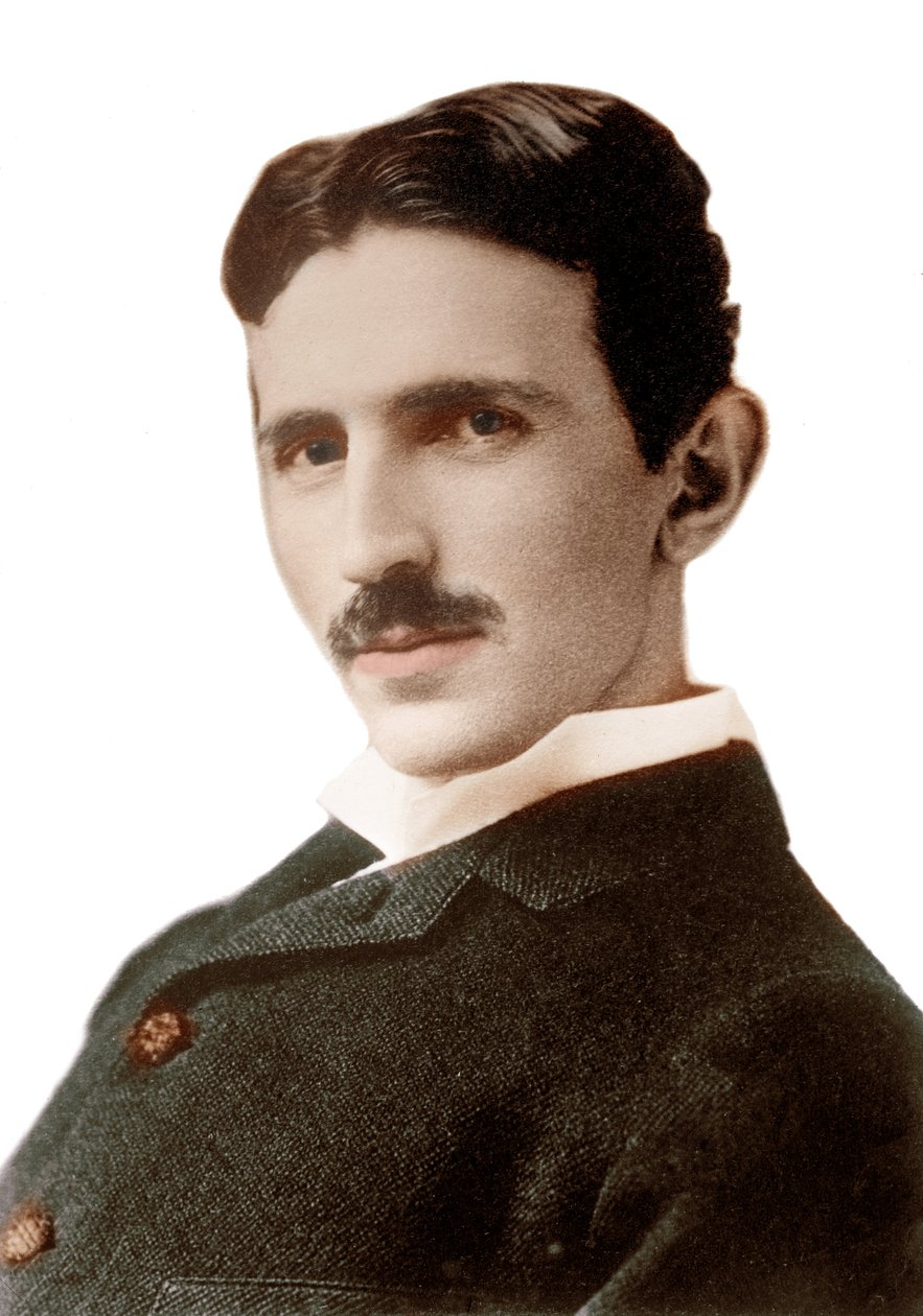 Portræt af Nikola Tesla (1856-1943) (Nikolaj) - Kroatisk-født serbisk ingeniør, fysiker og opfinder - Fotografi af Napoleon Sarony (1821-1896) 1890 af Napoleon Sarony