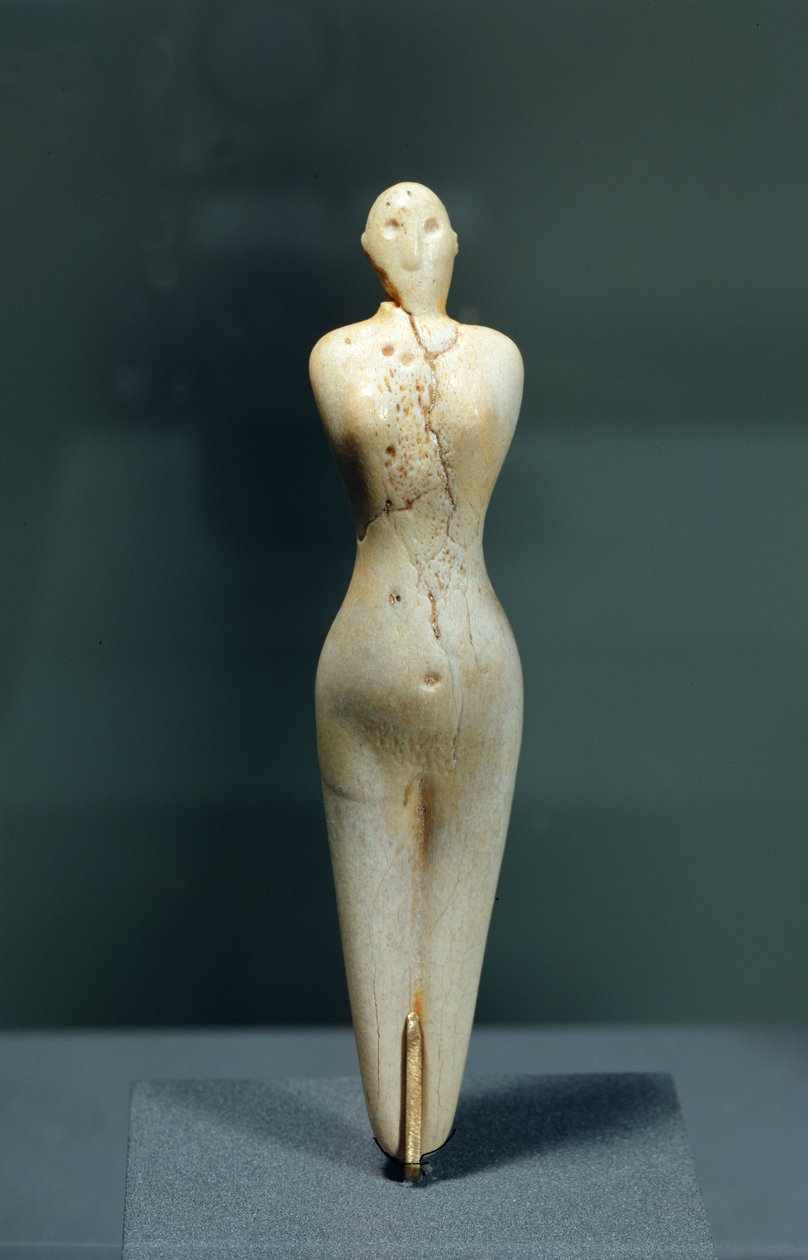 Kvindefigur (krokodilleben) af Naqada I Period Egyptian
