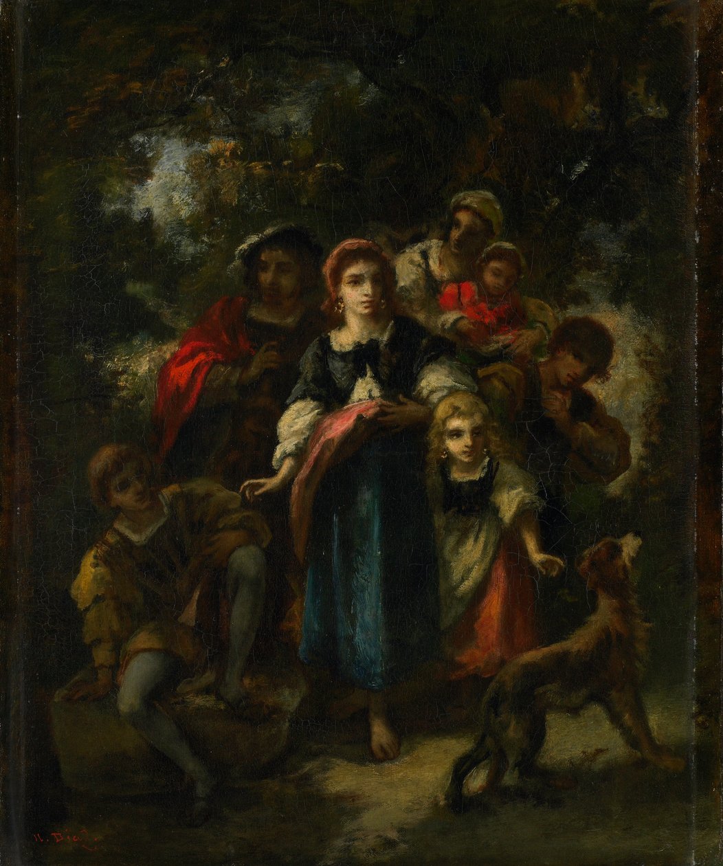 Børn i en Skov af Narcisse Virgile Diaz de la Peña