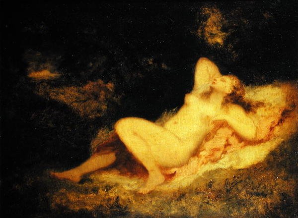 Sovende nymfe, c.1850-60 af Narcisse Virgile Diaz de la Peña