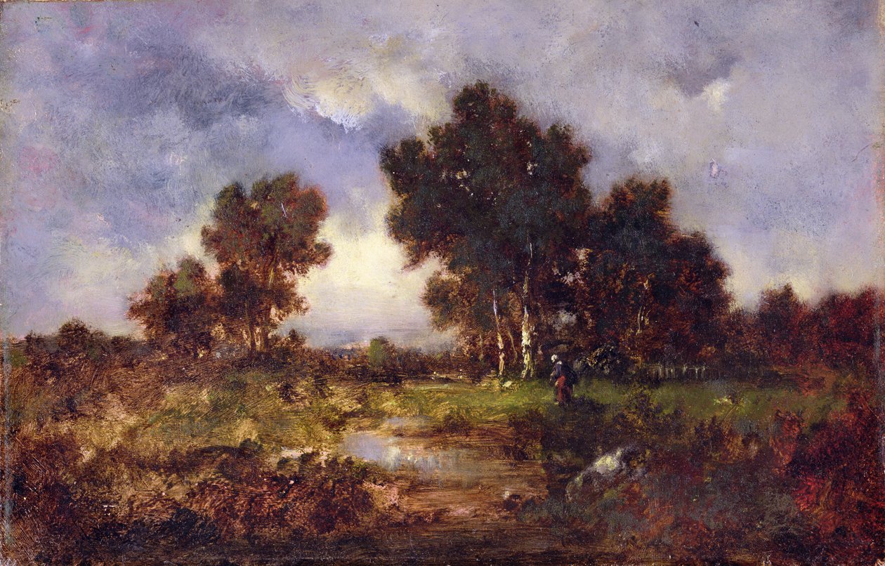 Træer og pool, c.1845 af Narcisse Virgile Diaz de la Peña