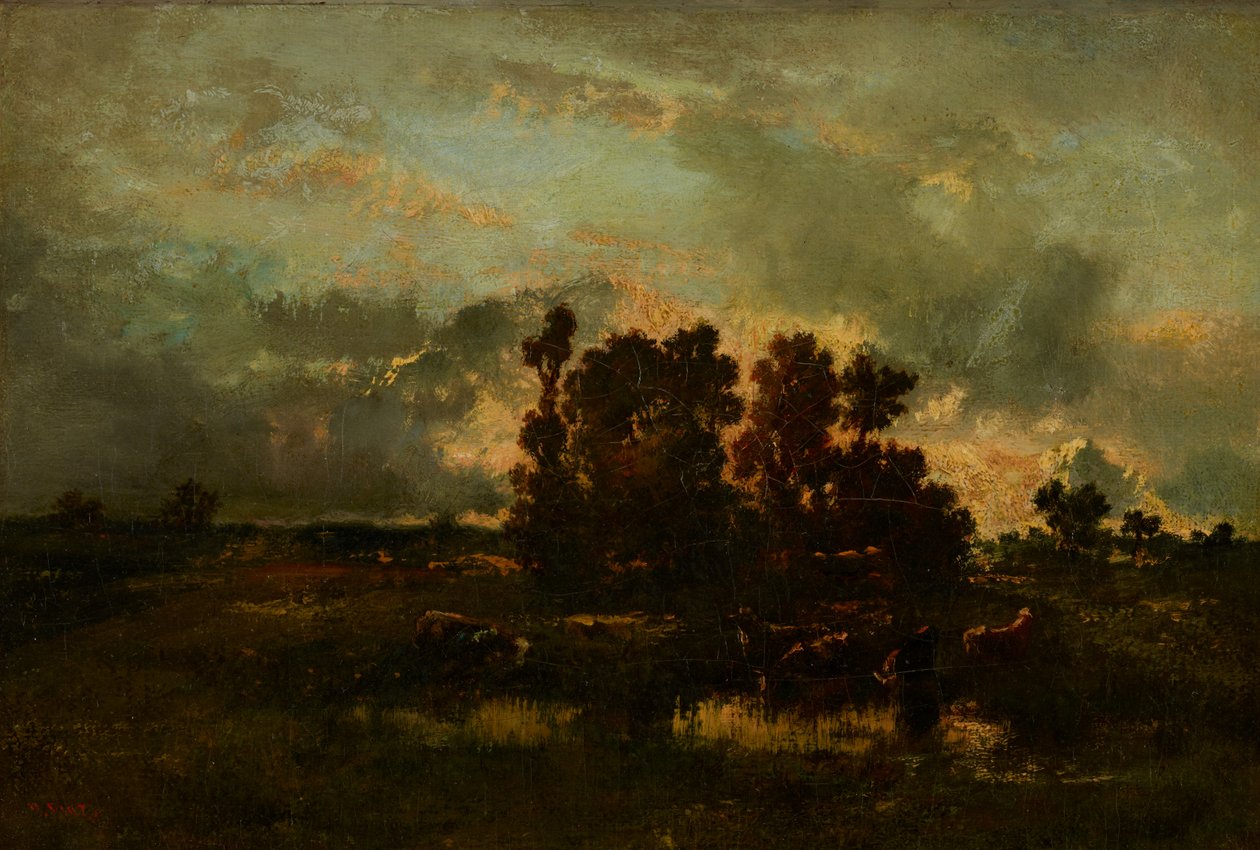 Våd græsgang, ca. 1870 af Narcisse Virgile Diaz de la Peña