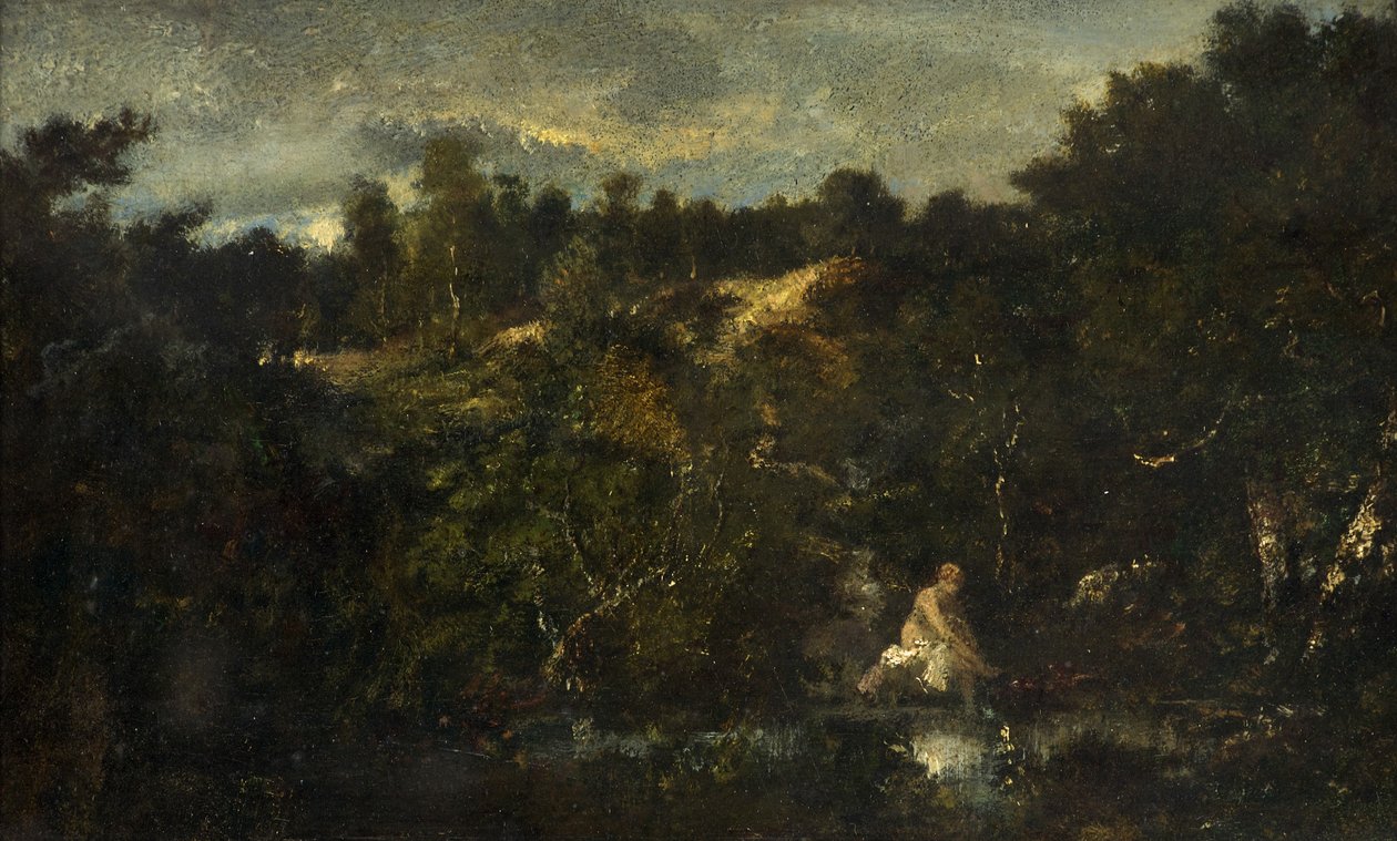 Bademanden, ca. 1840-60 af Narcisse Virgile Diaz de la Peña
