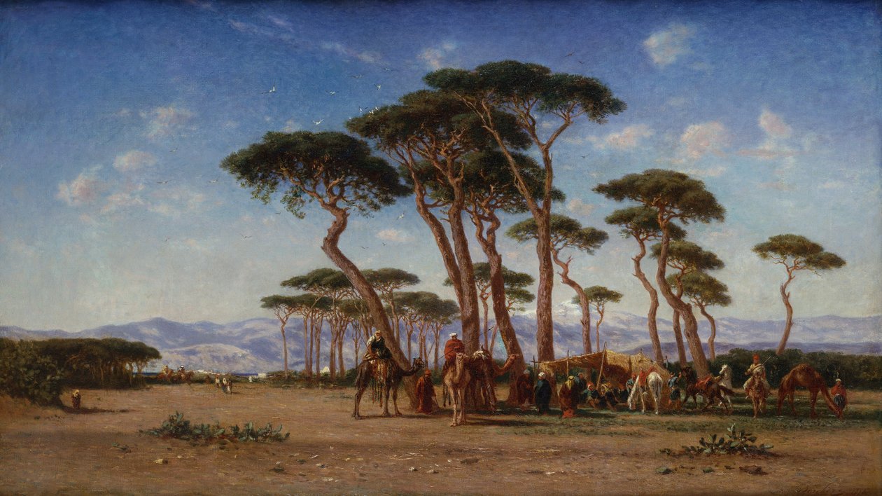 En arabisk lejr af Narcisse Berchere