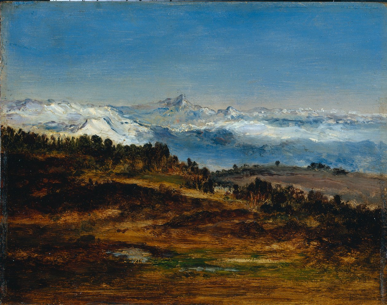 Pyrenæerne, toppen af Midi de Bigorre af Narcisse Diaz de la Pena