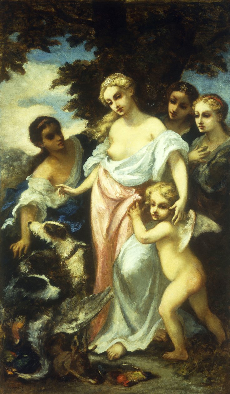 Diana efter jagten af Narcisse Virgile Diaz de la Peña