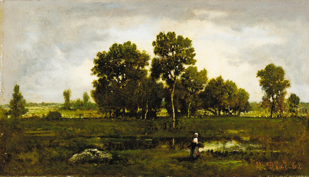 Fagotière nær hugormdammen, 1862 af Narcisse Virgile Diaz de la Peña