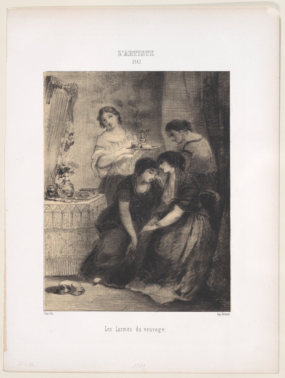 Enkestandens tårer, 1830-76., 1830-76. af Narcisse Virgile Diaz de la Peña