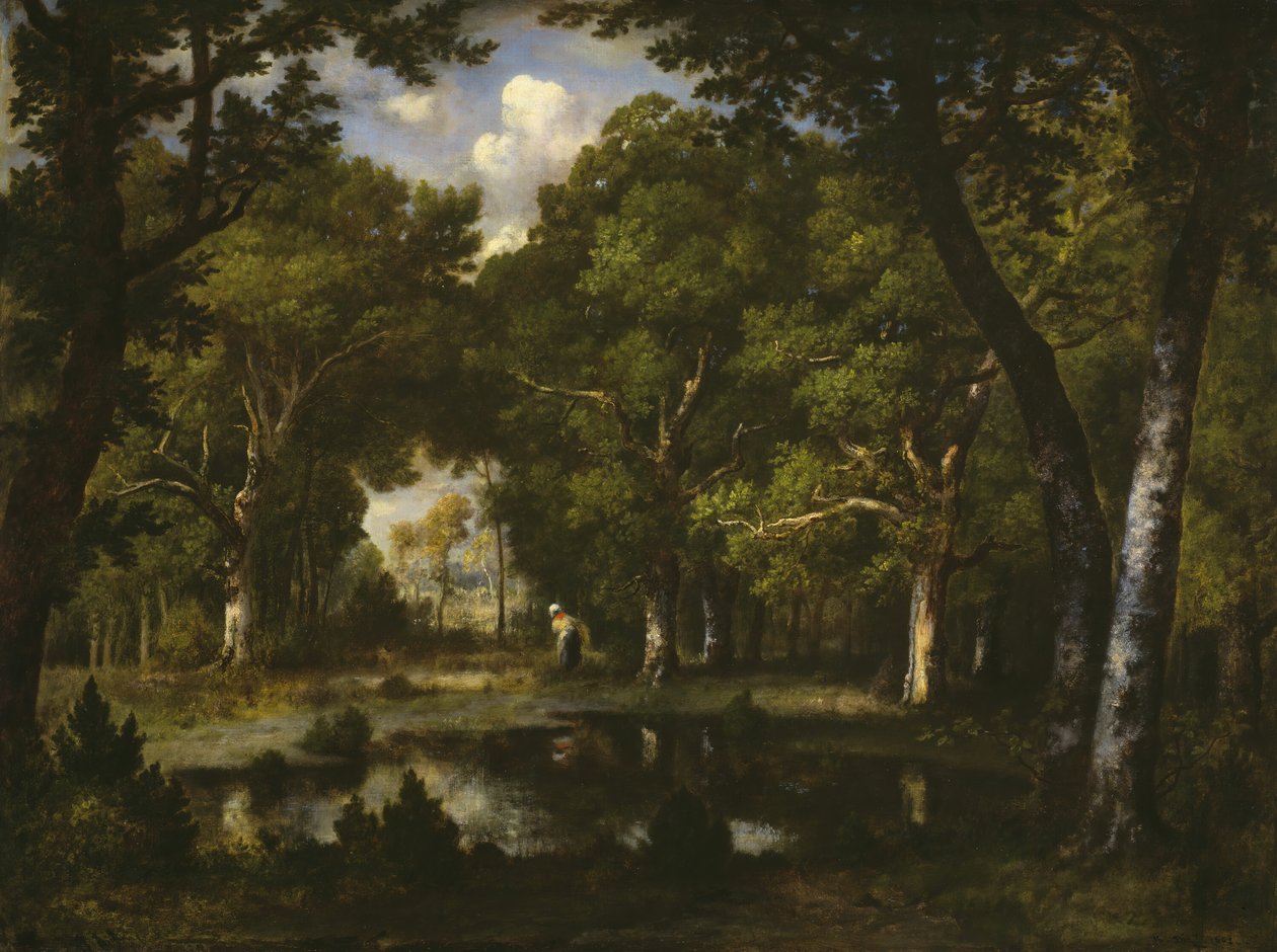 Dam i skoven, 1862. af Narcisse Virgile Diaz de la Peña
