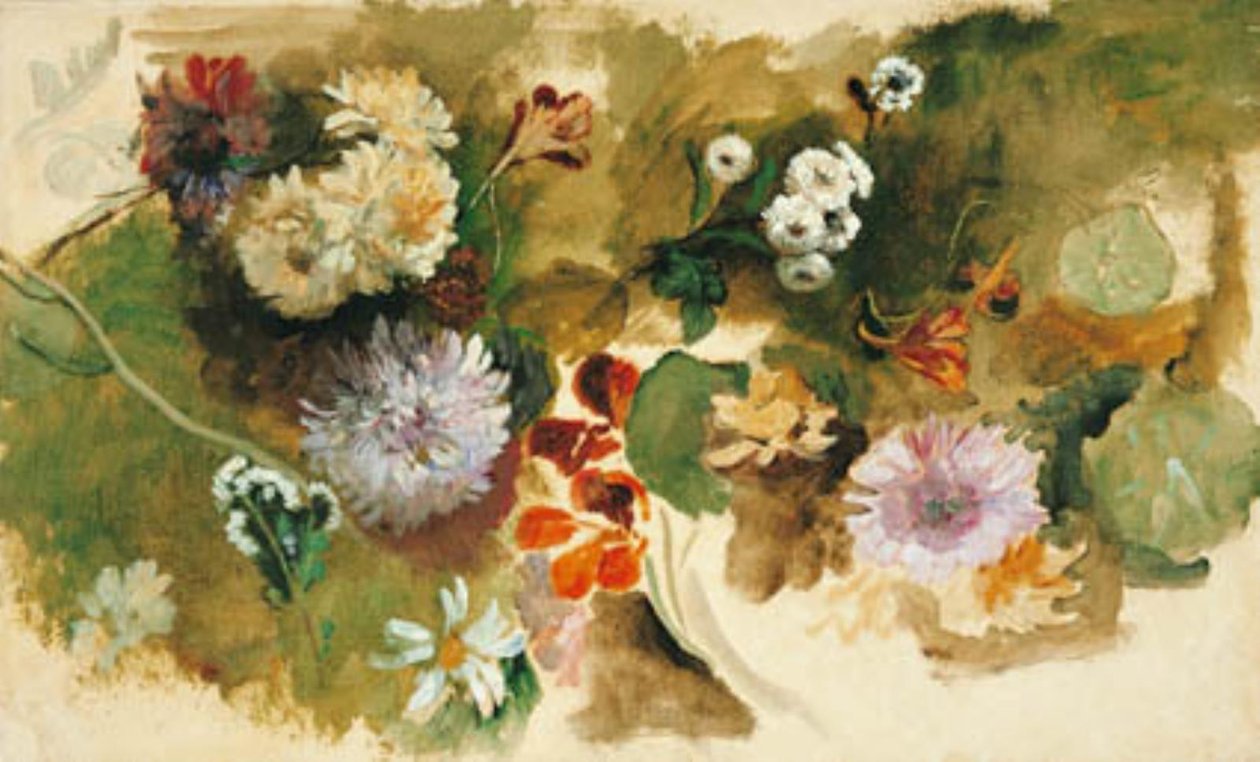 Studier af forskellige blomster. af Narcisse Virgile Diaz de la Peña