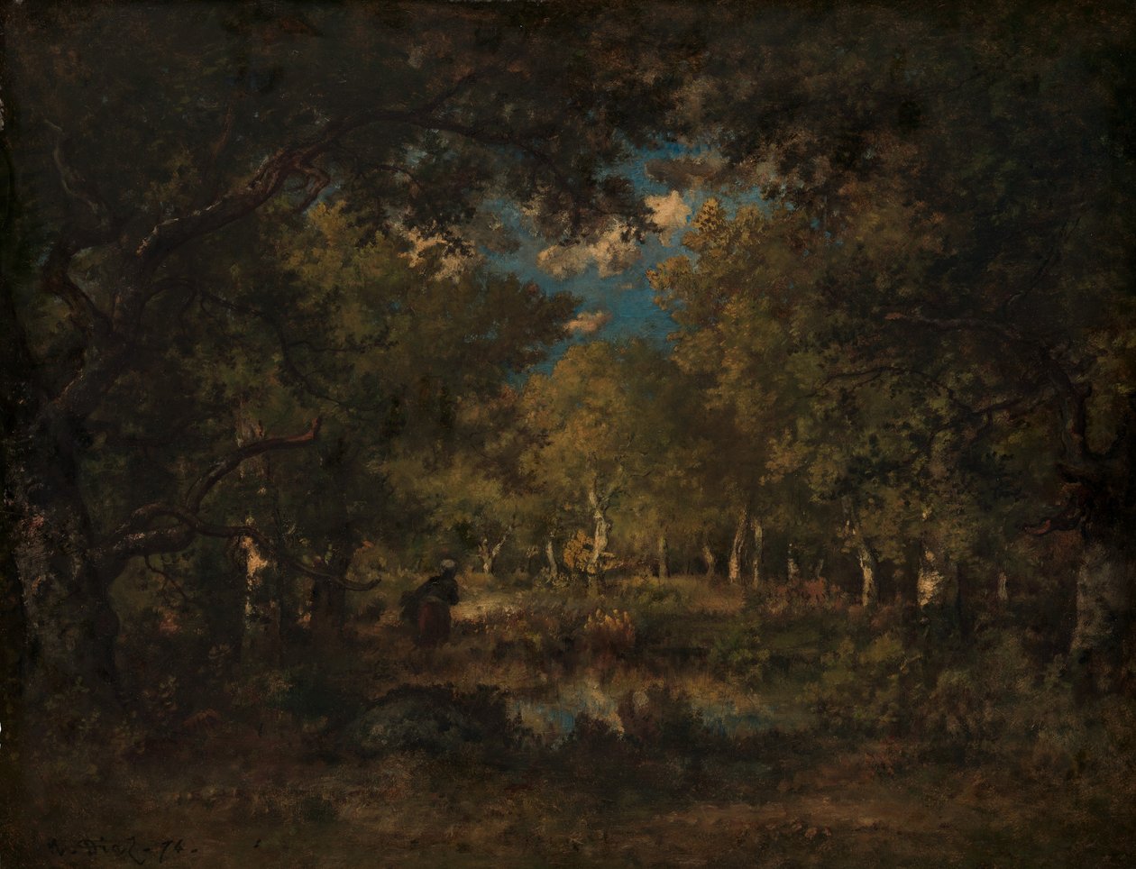 Fontainebleau-skoven, 1874. af Narcisse Virgile Diaz de la Peña