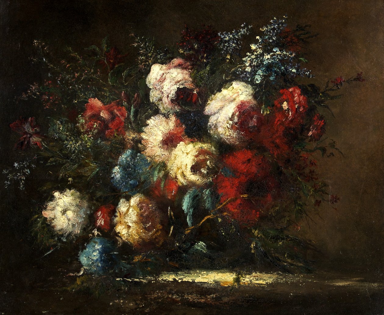 Blomsterstykke af Narcisse Virgile Diaz de la Peña