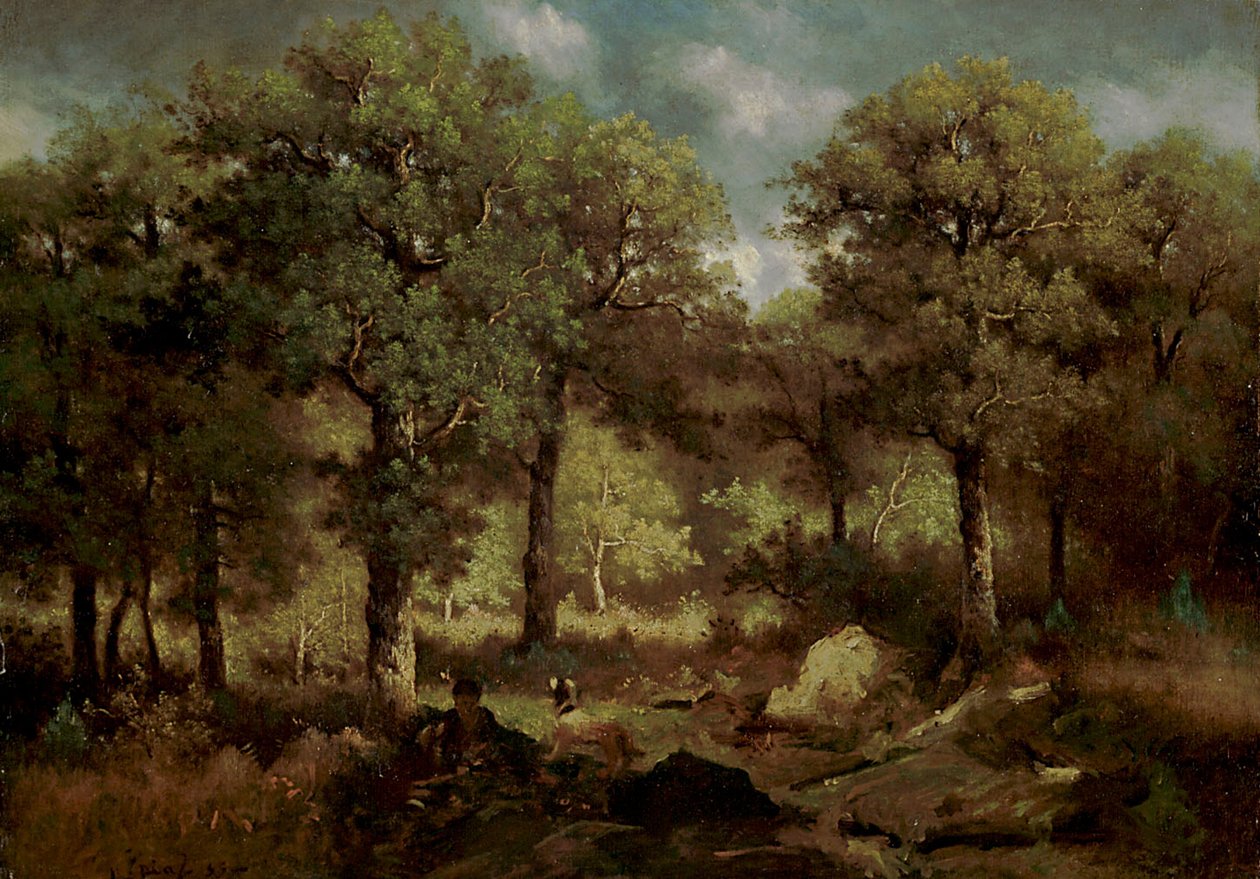 Skovinteriør ved Fontainebleau af Narcisse Virgile Diaz de la Peña