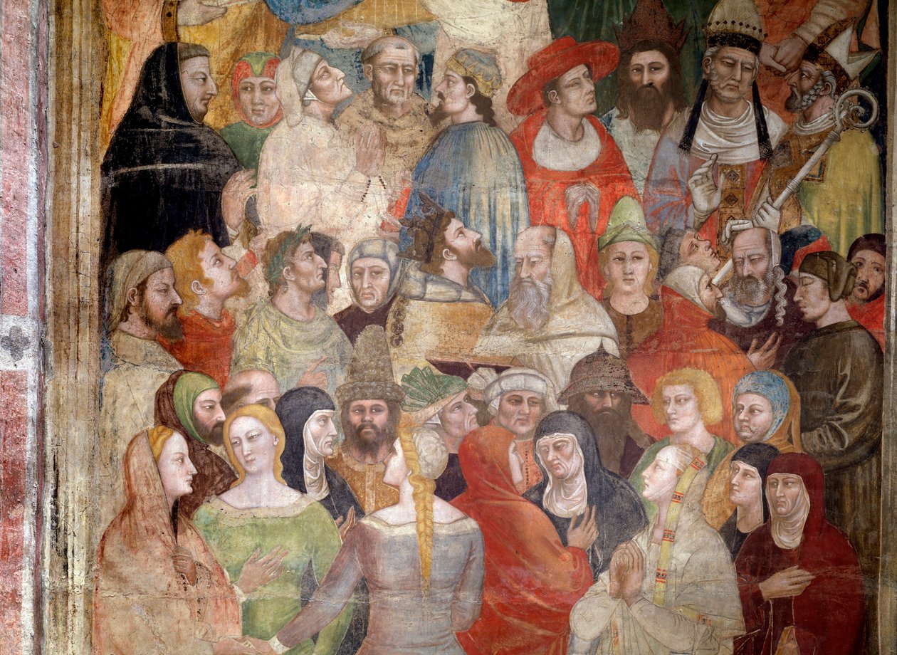 De Udvalgte (fra Dantes guddommelige komedie) - Fresco af Nardo di Cione Orcagna