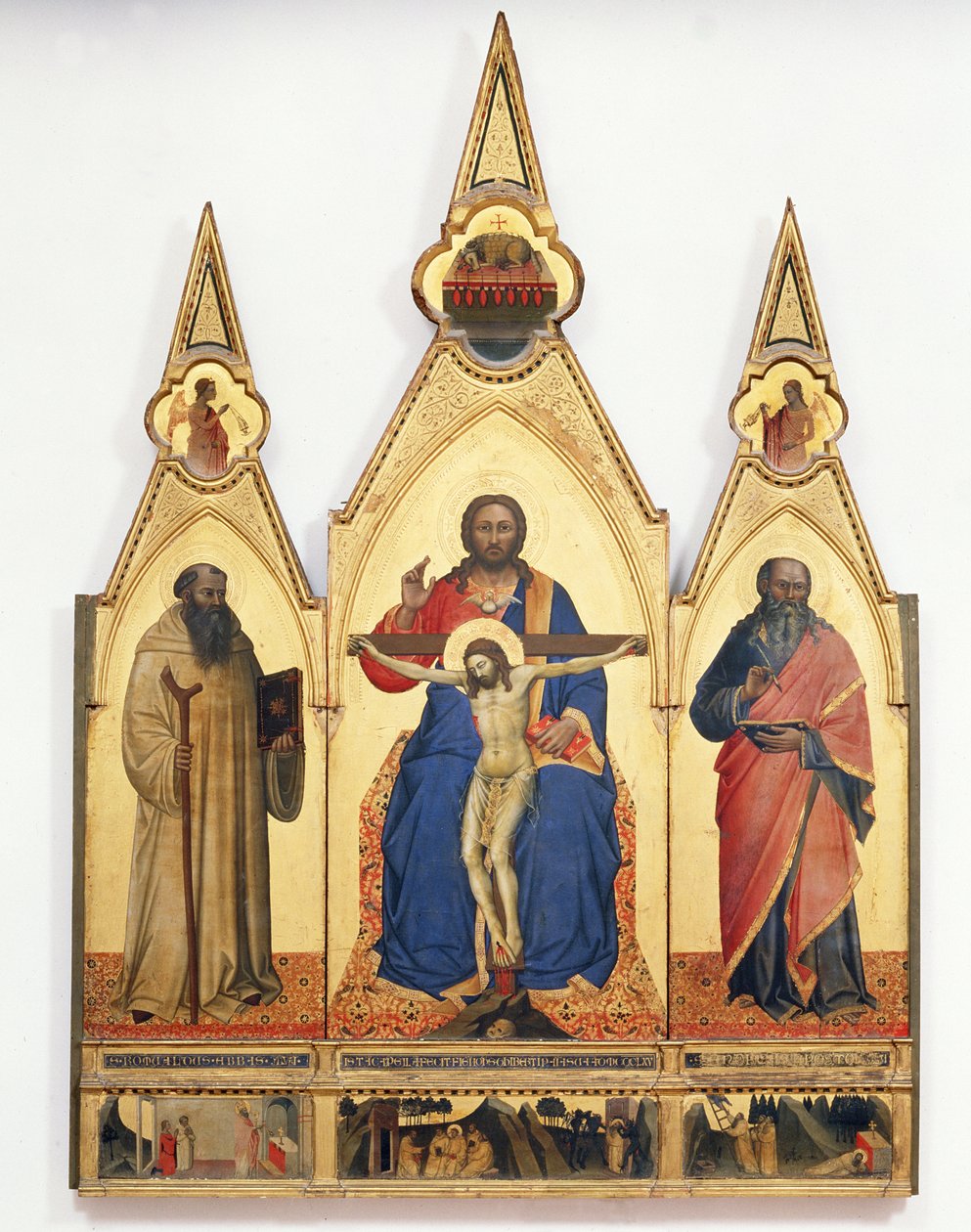 Den hellige treenighed med St. Romuald og St. Andrew, 1365 (tempera på panel) af Nardo di Cione Orcagna