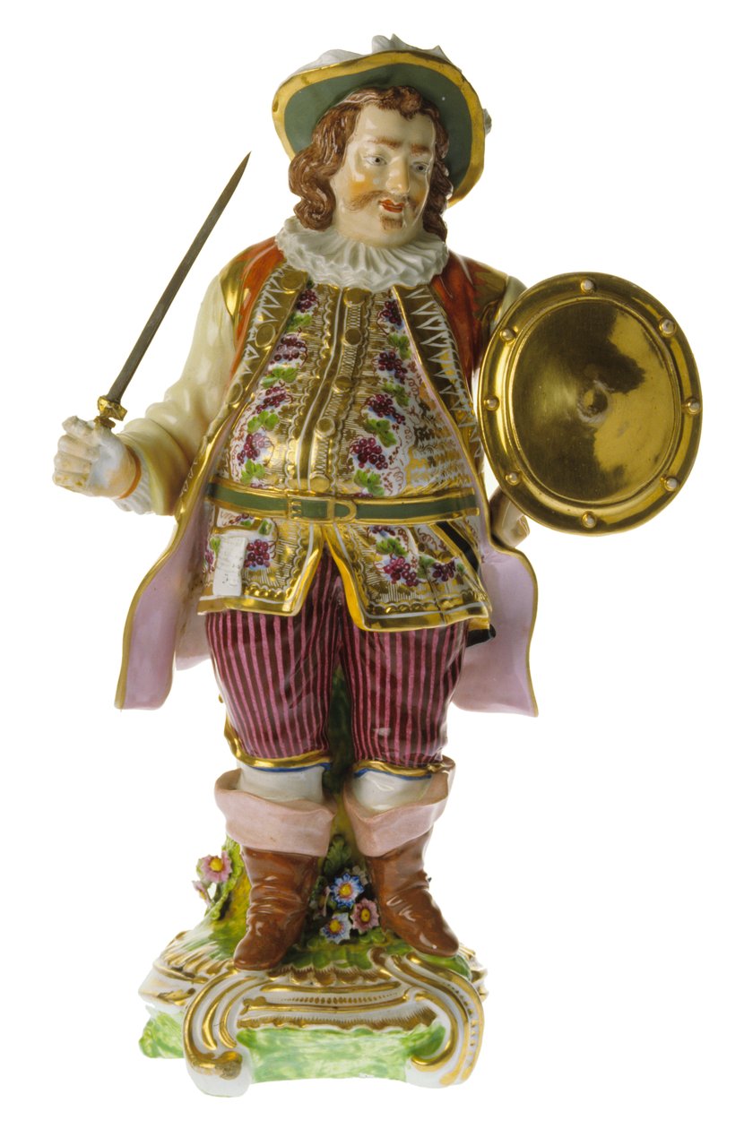 Engelsk porcelænsfigur fra det 18. århundrede af skuespilleren David Garrick af Nathan Benn
